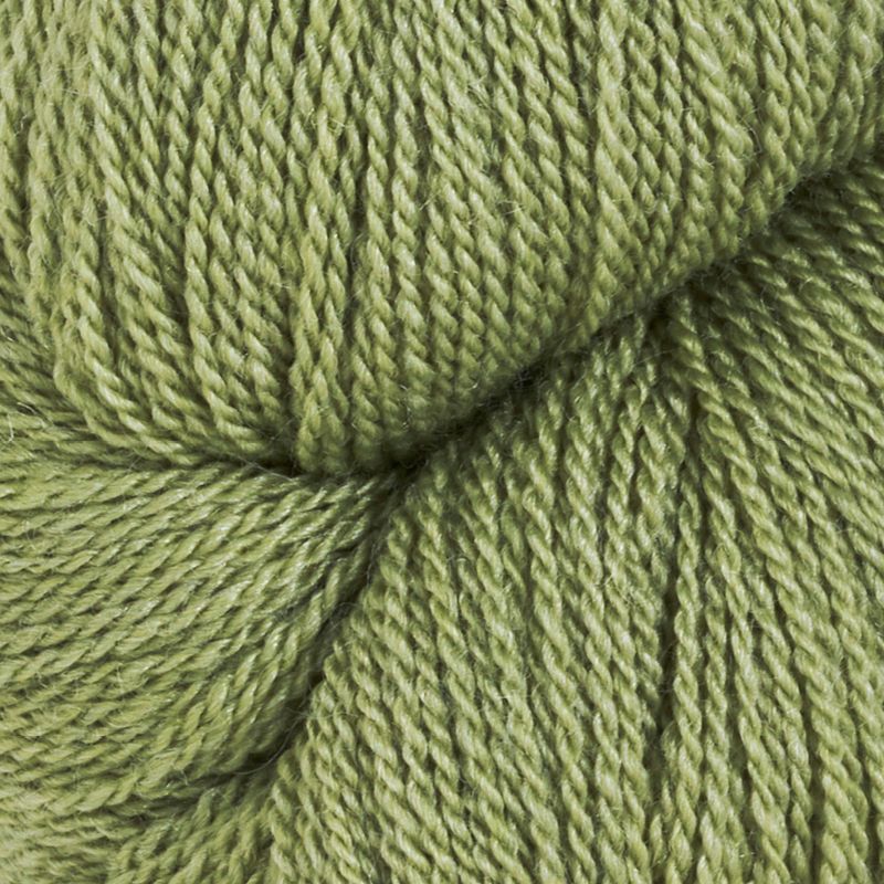 Silkeull 65% merino 35%silke 100g Lys oliven - swatch