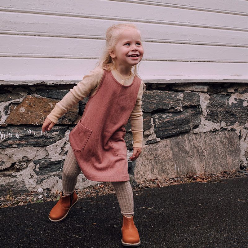 Babytrøye i ull med silke - Strågul/natur