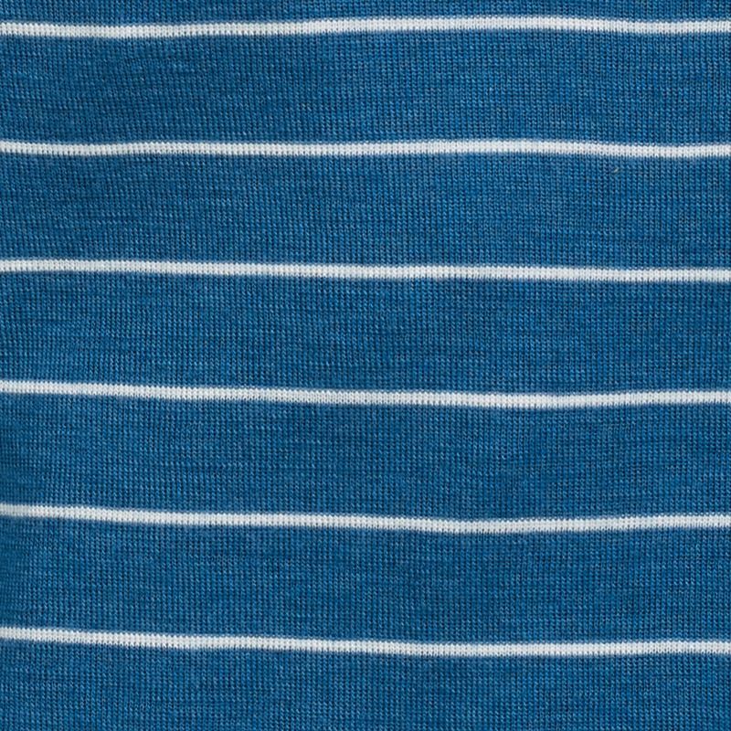 Hel dress i ull med silke  - Dongeriblå/natur - swatch