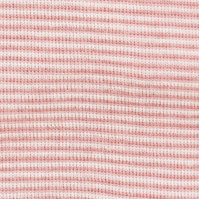 Barnetrøye kort erm ull med silke - Lys rose/natur - swatch