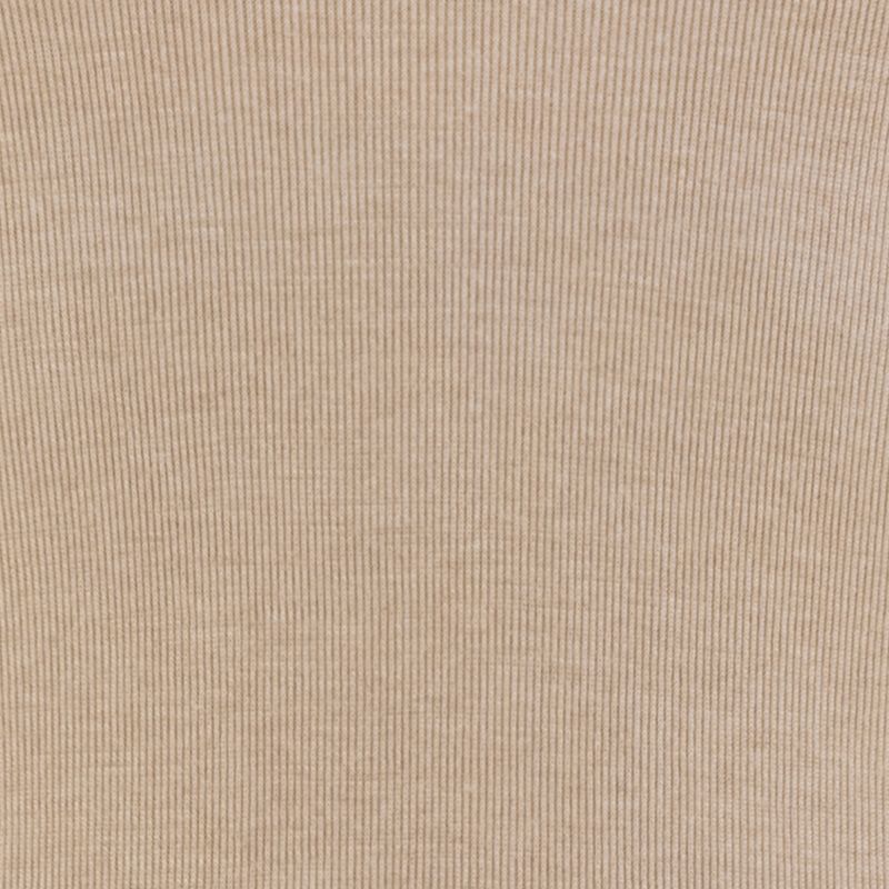 Ulltrøye med V-hals, ull med silke lang - Latte - swatch