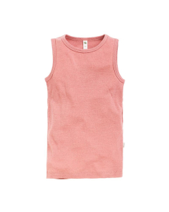 Singlet i ull med silke - Lys rose