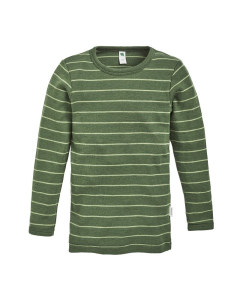 Langermet ulltr&oslash;ye barn, ull med silke - Olivin/pistasj