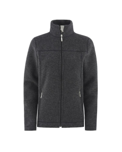 Jakke i ullfleece - Koksgr&aring;