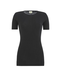 Ulltr&oslash;ye dame, kort erm, ull med silke