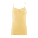 Singlet m/stropper i ull med silke - Strågul thumbnail