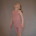 Singlet i ull med silke - Lys rose thumbnail