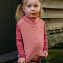 Hals one-size i ribbestrikket ull  Antikkrosa thumbnail