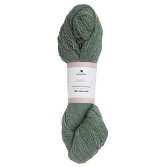 Silkeull 65% merino 35%silke 100g Sølvgran