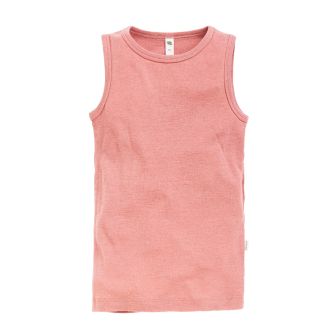 Singlet i ull med silke - Lys rose