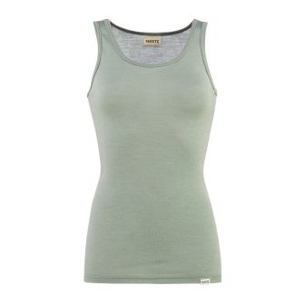 Singlet i ull med silke unisex - Dus mint