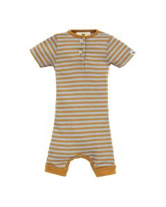 Sommerdress i ull med silke - Havre/Dus blå