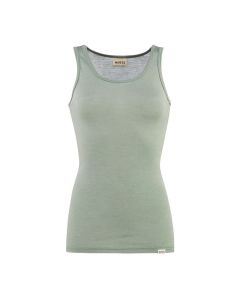 Singlet i ull med silke unisex - Dus mint