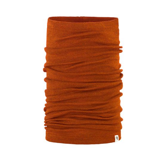 Tubehals i ull med silke - Terrakotta