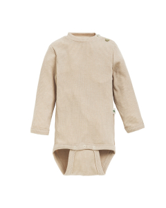 Ribbestrikket body i ull med silke