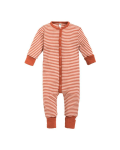 Hel dress i ull med silke - Høstrød/natur