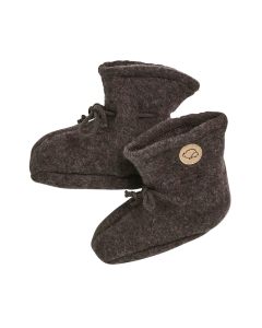 Babysokker i ullfleece - Naturbrun