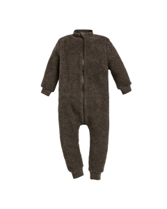 Hel dress i ullfleece - Naturbrun