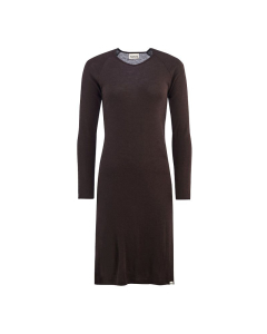 Nattkjole i ull med silke, litt a-fasong - Kaffe