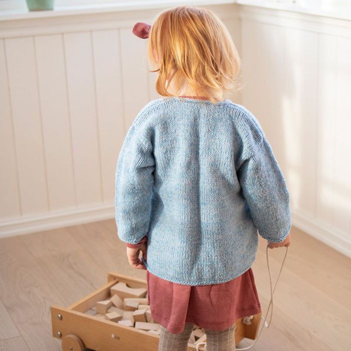 Omslagsjakke til junior - Strikk
