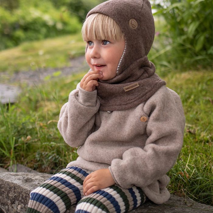 Babygenser i ullfleece - Linfarge