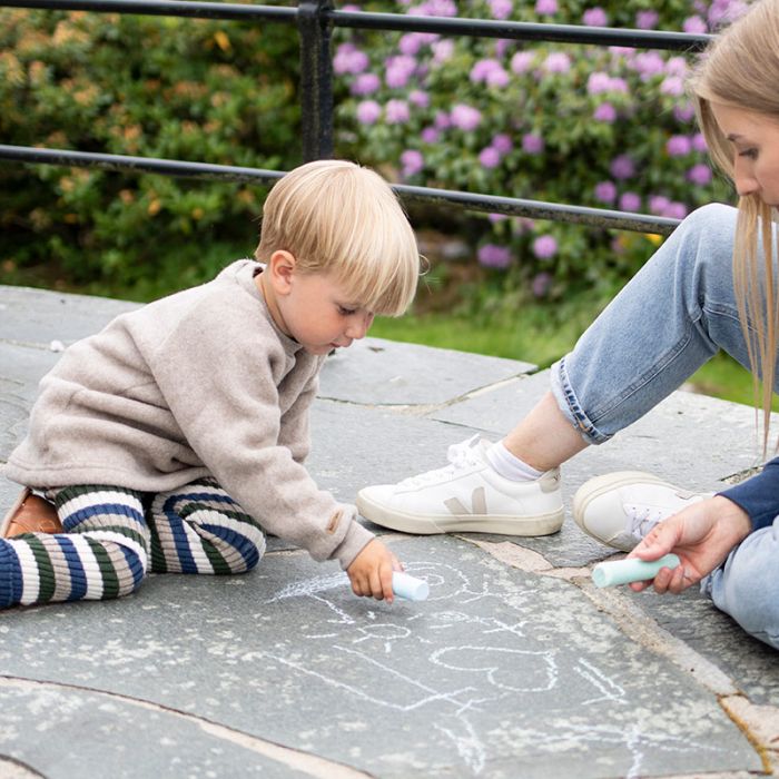 Babygenser i ullfleece - Linfarge