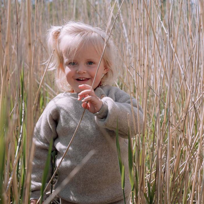 Babygenser i ullfleece - Linfarge