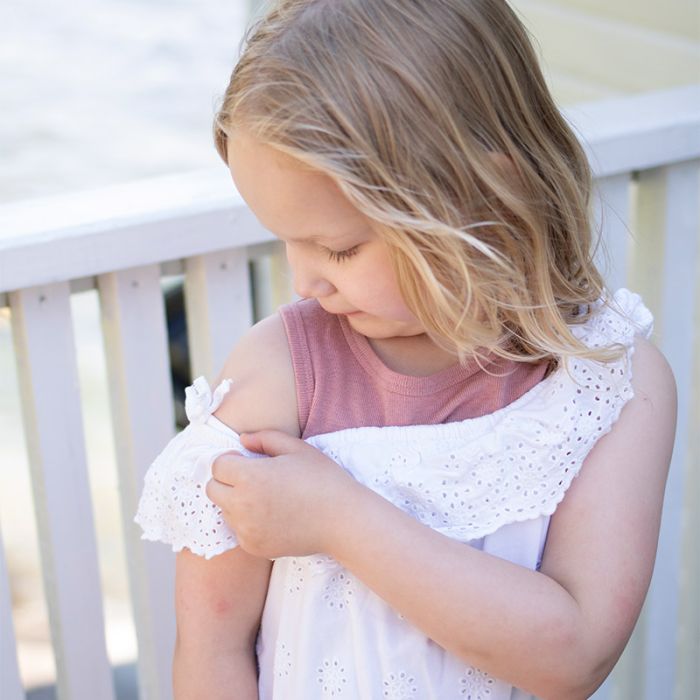 Singlet i ull med silke - Lys rose