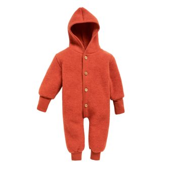 Ullfleecedress med hette