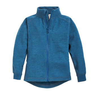 Jakke i ullfrotté - Dongeriblå