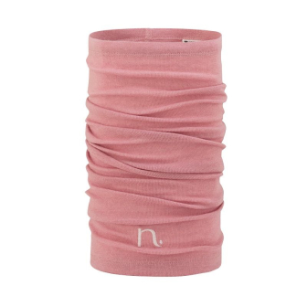 Tubehals i ull med silke