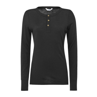 Bestefarstrøye i ull m treknapper - Svart