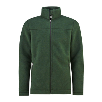 Jakke i ullfleece - Skoggrønn