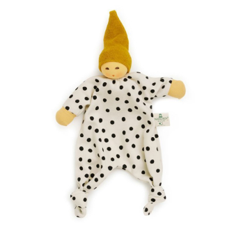 Koseklut med prikker 25cm Natur/gul