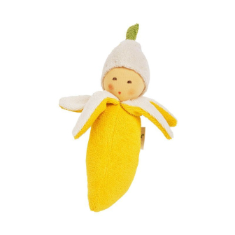 Banandukke m/rangle 15cm  bomullsfrotté Gul
