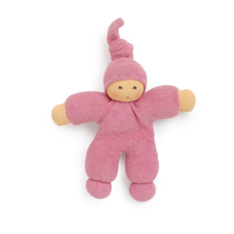 Alvedukke i bomullsfrotté 15cm Varmrosa