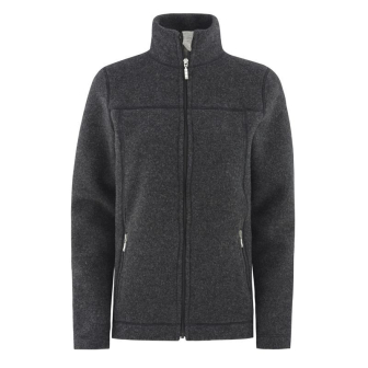 Jakke i ullfleece - Koksgrå