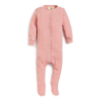 Pysj i ull med silke - Dus rosa