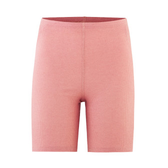 Kort bukse i ull med silke - Lys rose