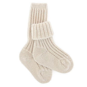 Ullribb knestrømper baby - Natur