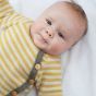 Rillestrikket babyjakke i ull - Karristripet
