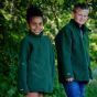 Barnegenser i ullfleece, med glidelås - Skoggrønn