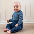 Babybukse i ull med silke - Marineblå