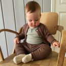 Babyjakke i ull med silke - Nøttebrun