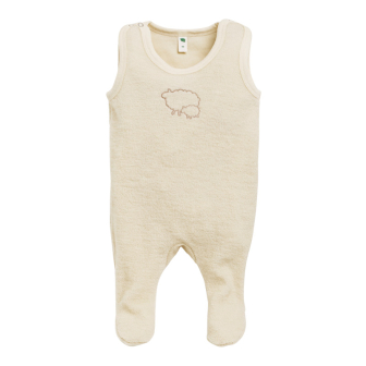 Sparkebukse i ullfrotte, med fot