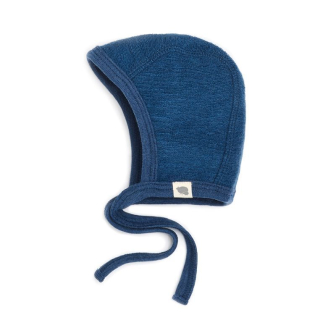 Lue i ullfrotté - Marineblå