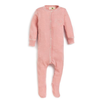 Pysj i ull med silke - Dus rosa