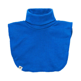 Hals i ull med silke Klarblå