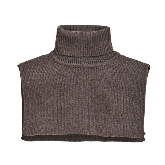 Hals one size i ribbestrikket ull