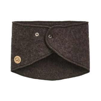 Lukkehals i ullfleece - Naturbrun